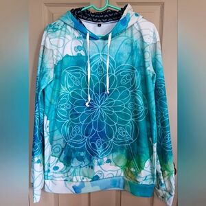 Gratefully Dyed Damen Hoodie - Made in U.S.A. - Size Medium